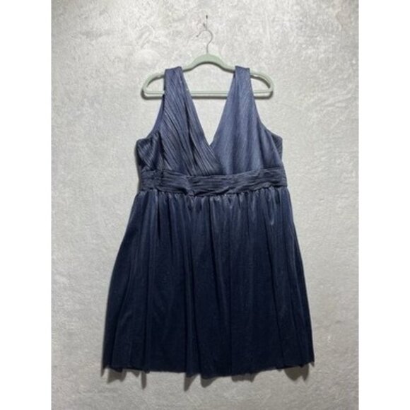 Ever Pretty Womens Plus 9X 3X Wedding Prom Formal Cocktail Blue Sleeveless Dress - Picture 1 of 8
